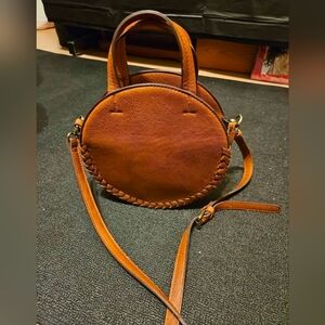 Brown Leather Looking Purse w strap
